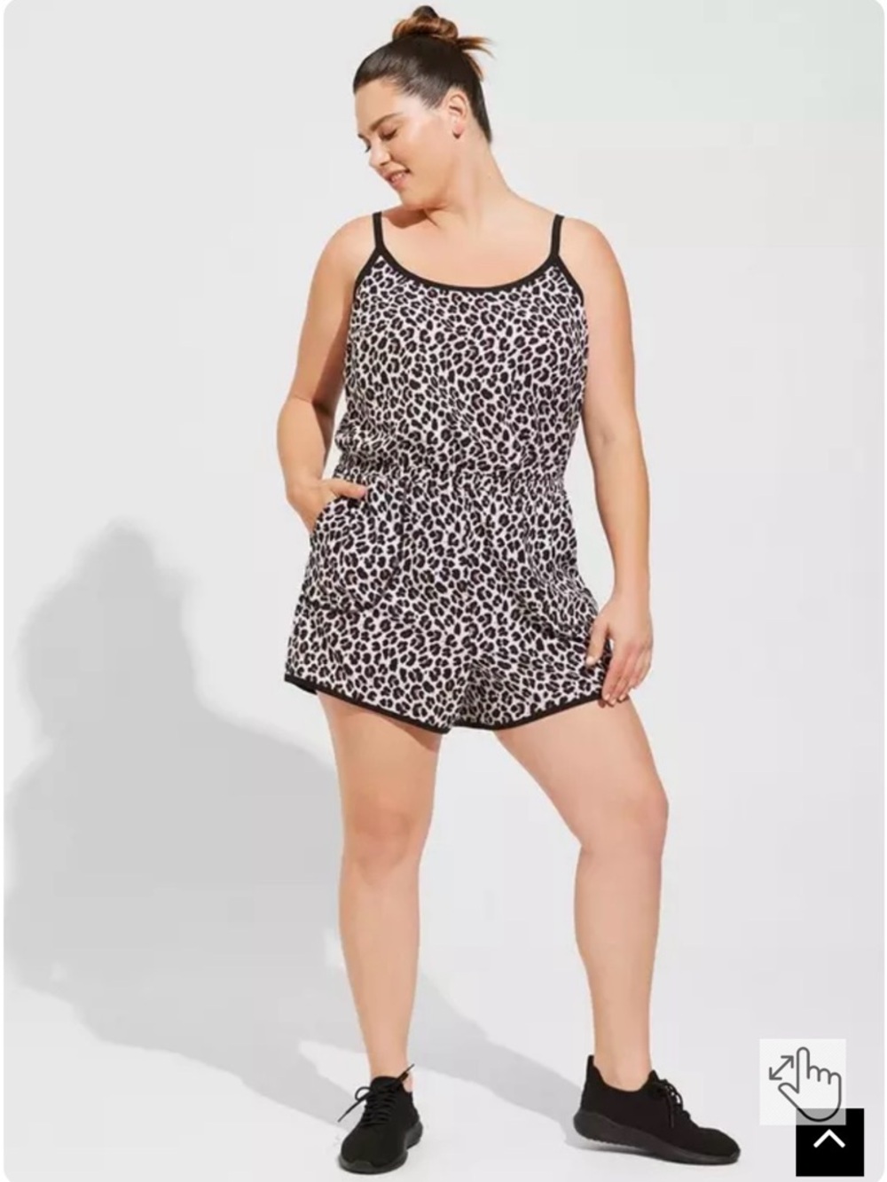 Torrid Stretch Woven Active Romper With Pockets